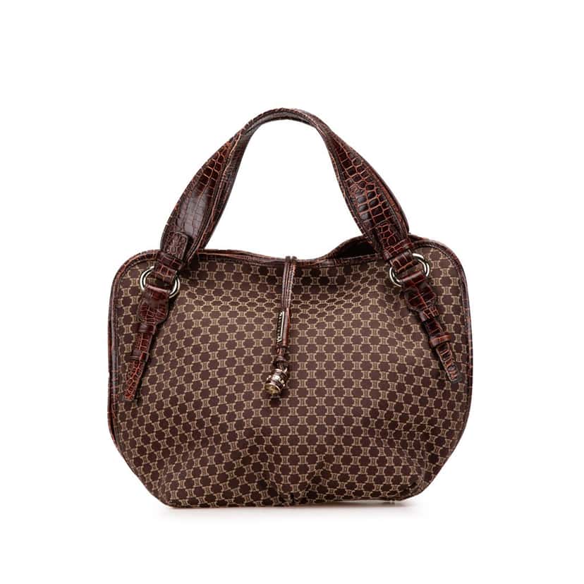 Celine Macadam Canvas Bittersweet Hobo Brown Canvas Good condition - Front View
