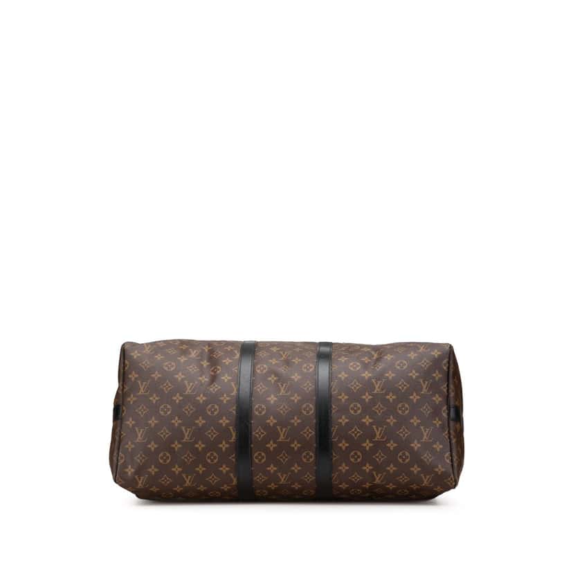 Louis Vuitton Monogram Macassar Keepall Bandouliere 55 Brown Canvas Good condition - Inside View