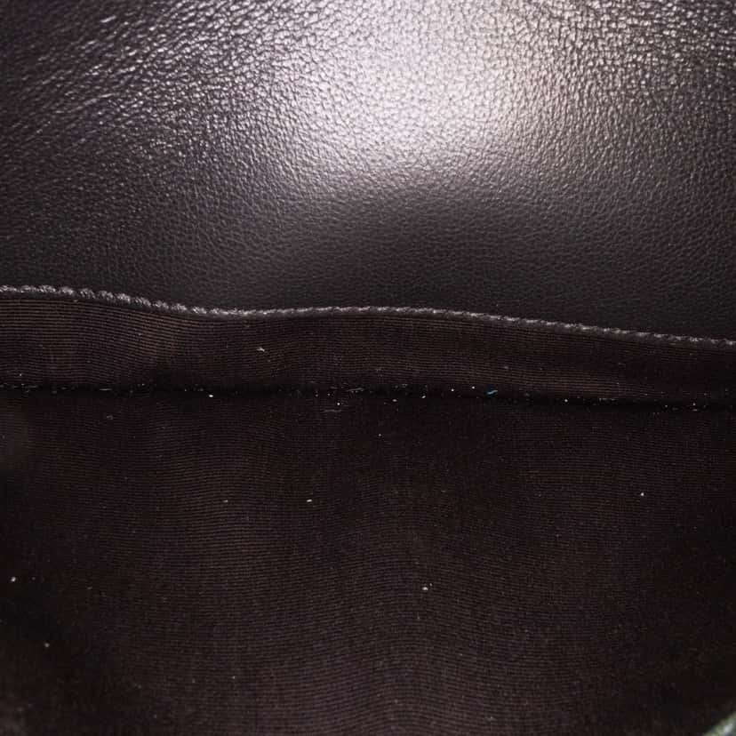 Saint Laurent Small Quilted Lambskin Becky Chain Shoulder Bag Green Leather Good condition - Box View