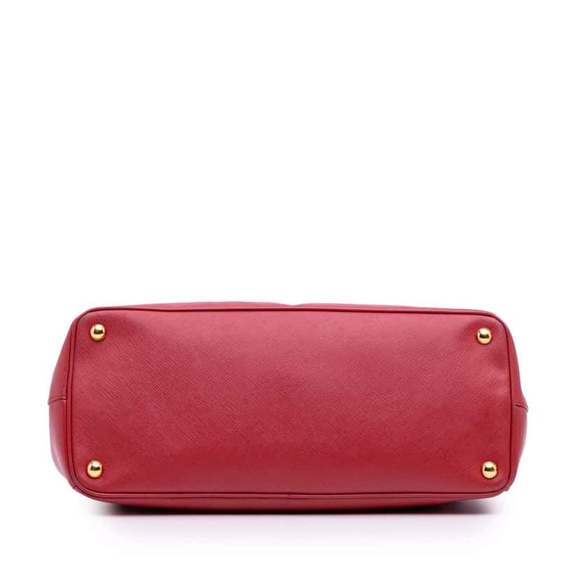 Prada Large Saffiano Lux Galleria Double Zip Satchel Red Leather Good condition - Inside View