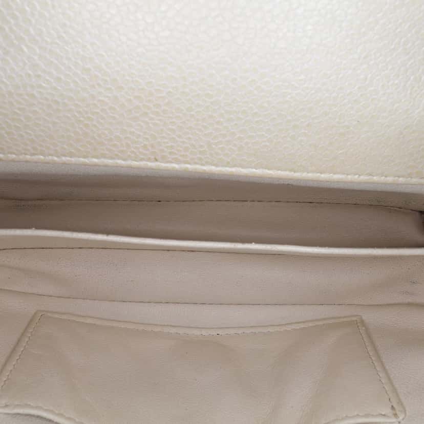 Chanel Extra Mini Rectangular Classic Caviar Single Flap Brown Leather Good condition - Model View