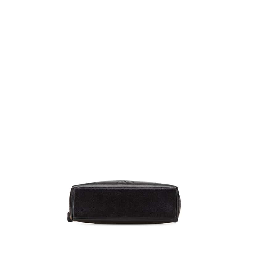 Chanel Triple CC Caviar Shoulder Bag Black Leather Good condition - Inside View