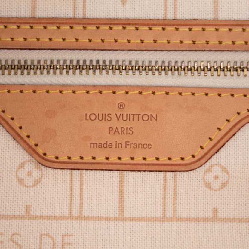 Louis Vuitton Damier Azur Neverfull MM White Canvas Good condition - Box View
