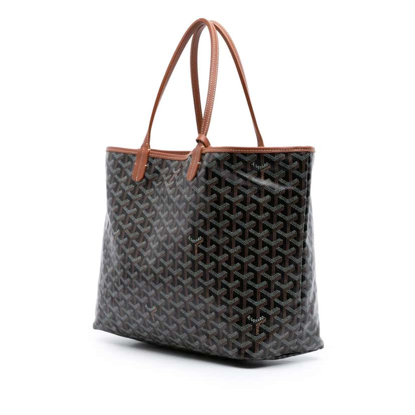 Goyard Goyardine Saint Louis PM Black Canvas Good condition - Back View