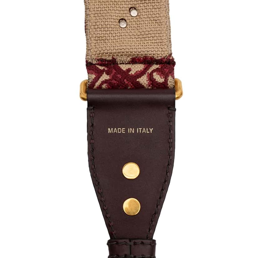 Dior Studded Oblique Canvas Bag Strap Red Canvas Good condition - Inside View