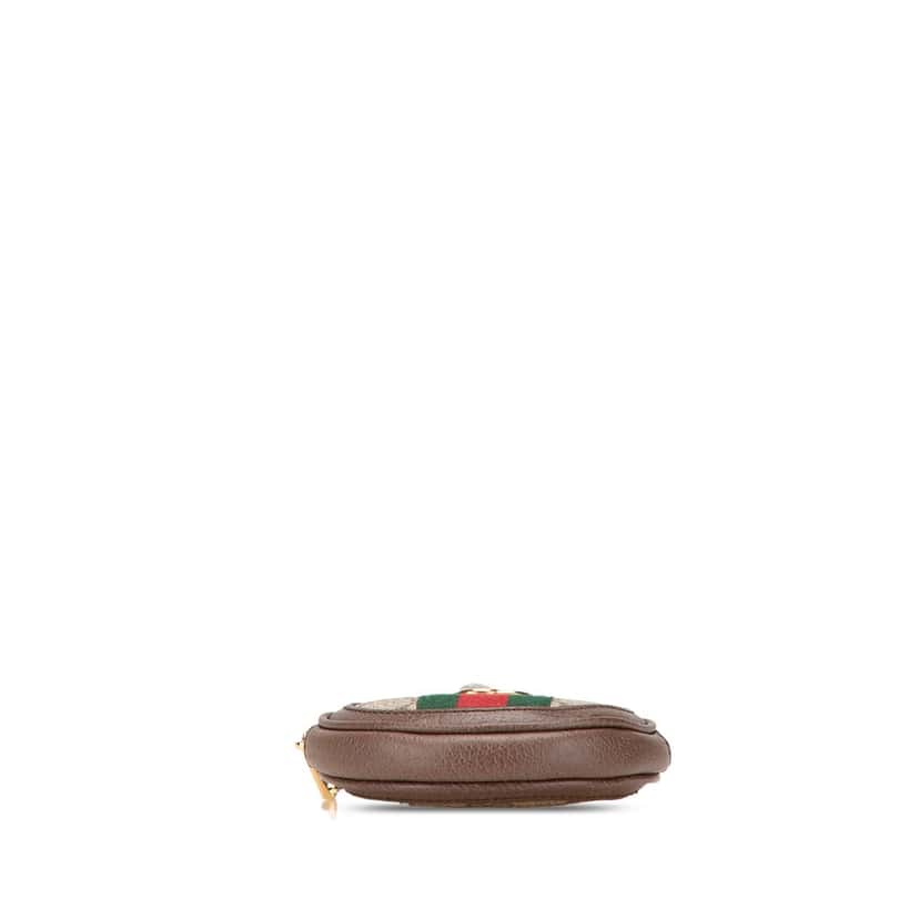 Gucci Mini GG Supreme Ophidia Round Neck Pouch Brown Canvas Very good condition - Inside View