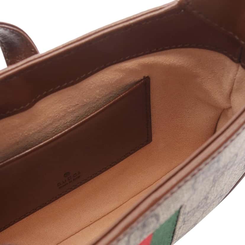 Gucci Mini GG Supreme Jackie 1961 Crossbody Brown Canvas Good condition - Inside View