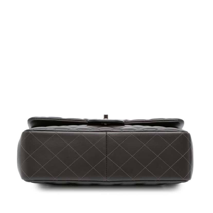Chanel Jumbo Classic Lambskin Double Flap Grey Leather Good condition - Inside View