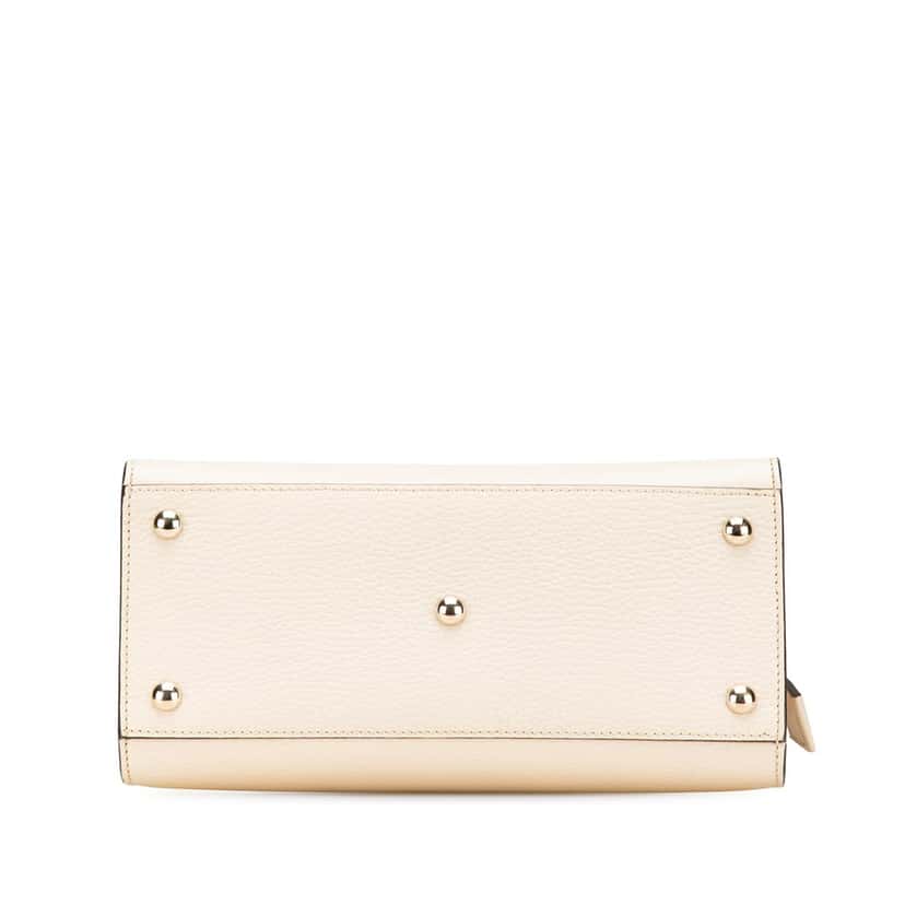 Gucci Medium Dollar Calf Soho Satchel White Leather Good condition - Inside View