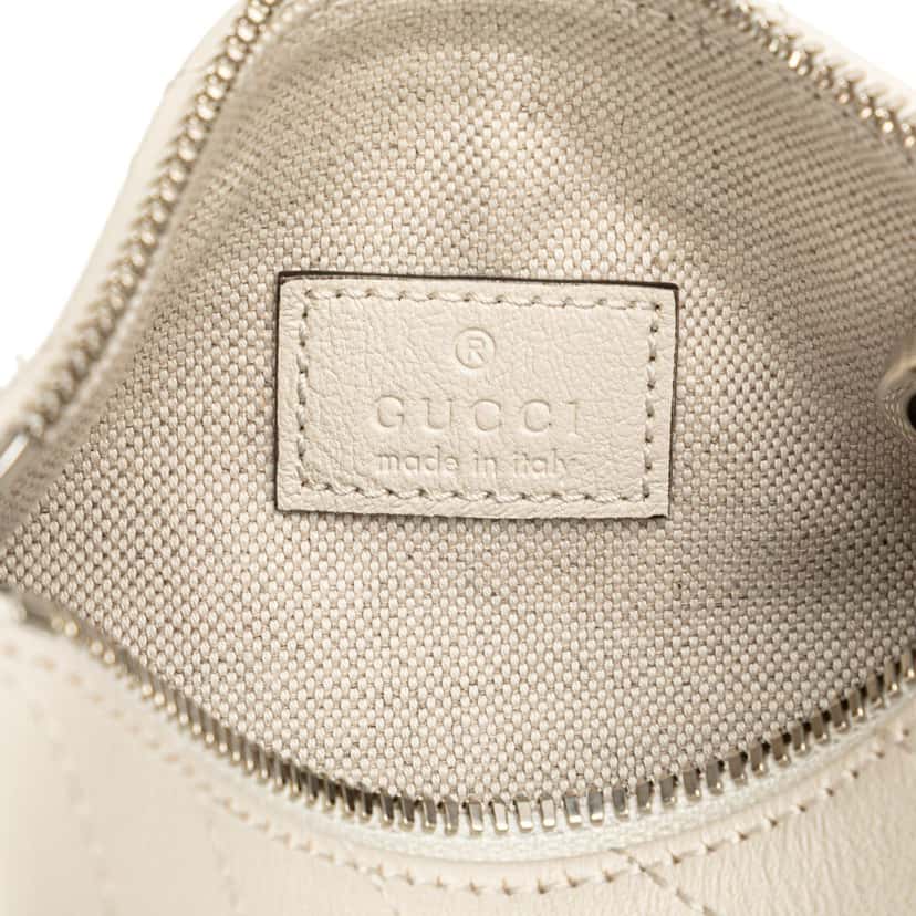 Gucci Mini Leather Blondie Barrel Shoulder Bag White Leather Good condition - Box View