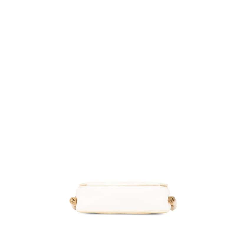 Chanel Crumpled Calfskin En Vogue Rope Flap White Leather Very good condition - Inside View
