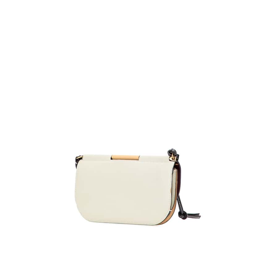 Loewe Anagram Leather Gate Pochette White Leather Good condition - Back View