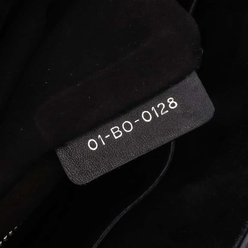 Dior Medium Calfskin Checkered Lady Dior Black Leather Good condition - Box View