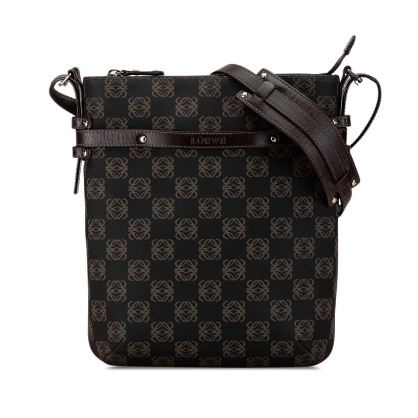 Loewe Anagram Canvas Crossbody Black Canvas Good condition - Front View