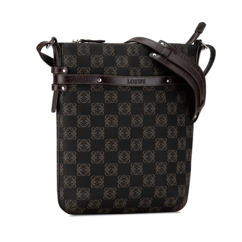 Loewe Anagram Canvas Crossbody Black Canvas Good condition - Back View