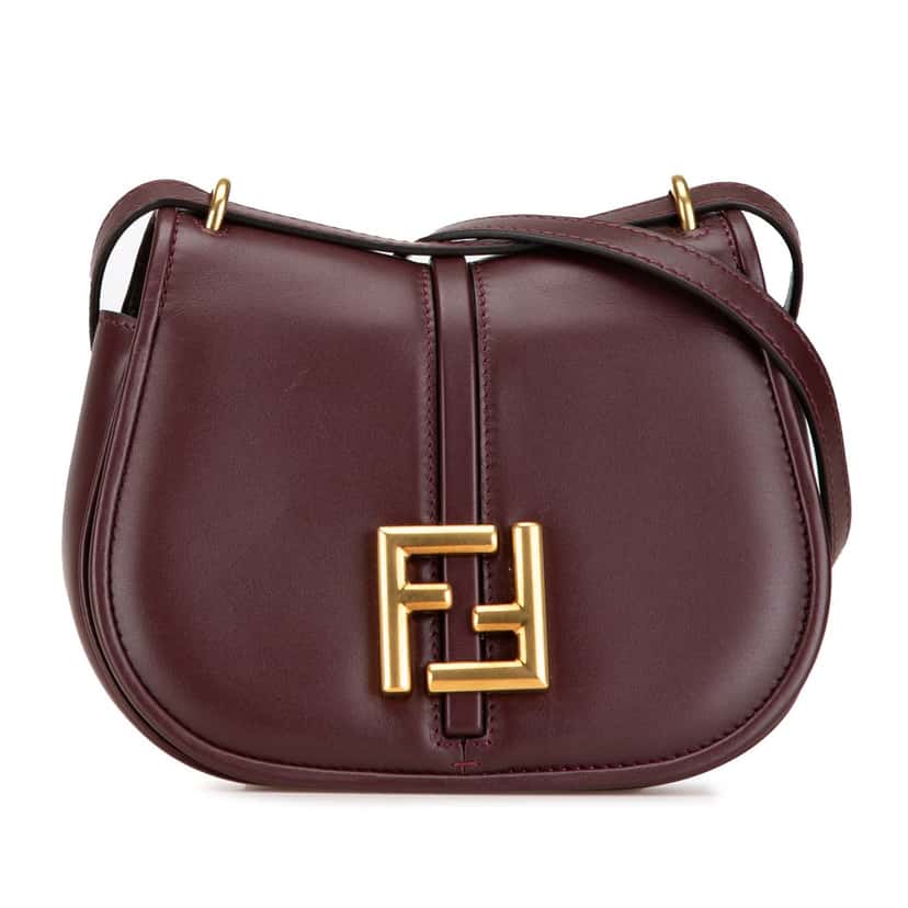 Fendi Mini Leather C’mon Crossbody Red Leather Good condition - Front View