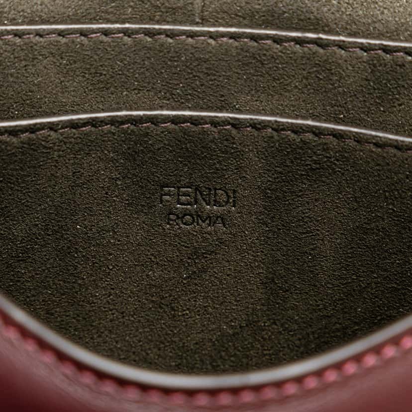 Fendi Mini Leather C’mon Crossbody Red Leather Good condition - Box View