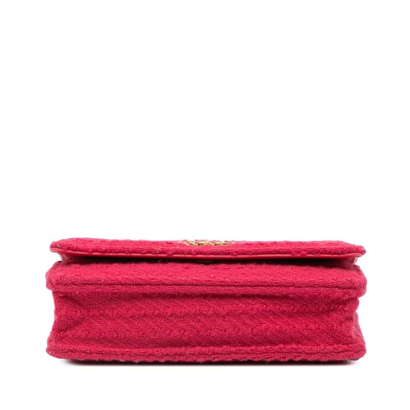 Chanel Tweed 19 Wallet On Chain Pink Tweed Good condition - Inside View