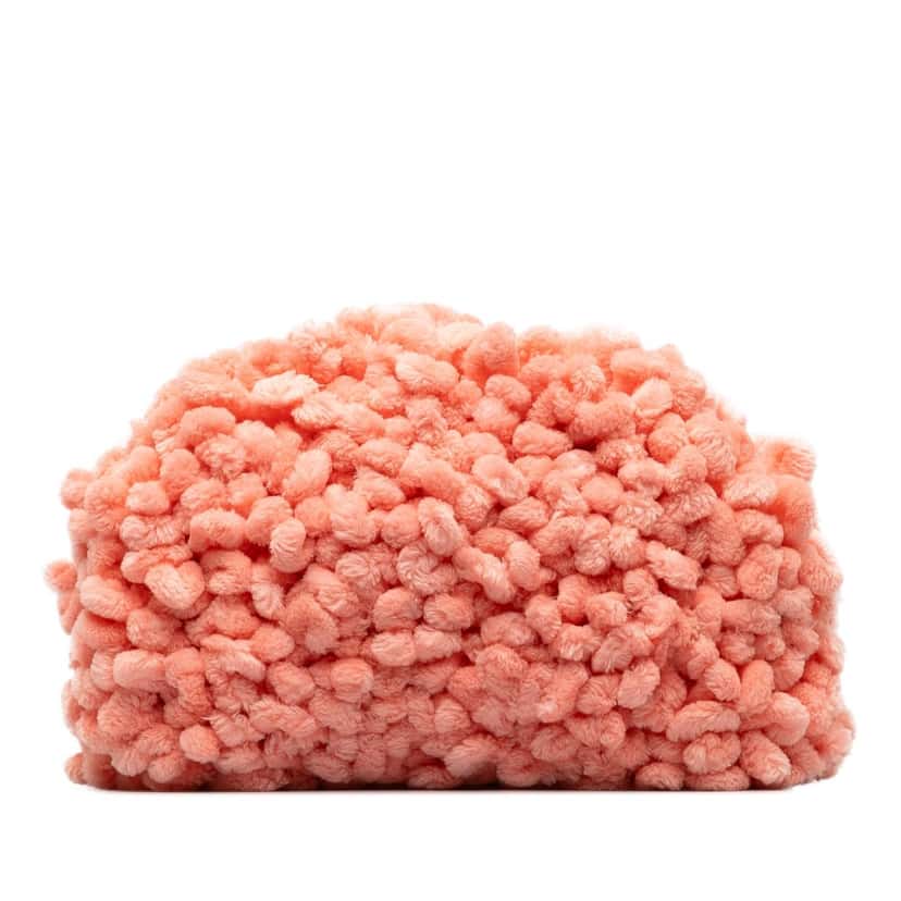 Bottega Veneta Chenille The Mini Pouch Crossbody Pink Wool Good condition - Inside View