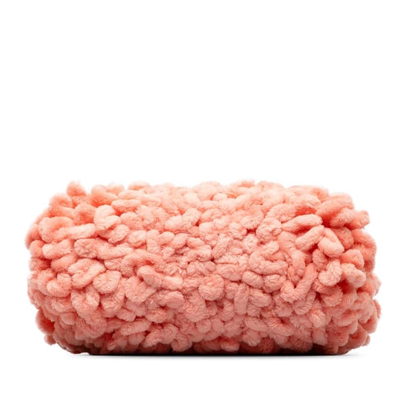 Bottega Veneta Chenille The Mini Pouch Crossbody Pink Wool Good condition - Model View