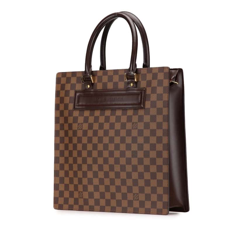 Louis Vuitton Damier Ebene Venice Sac Plat GM Brown Canvas Good condition - Back View