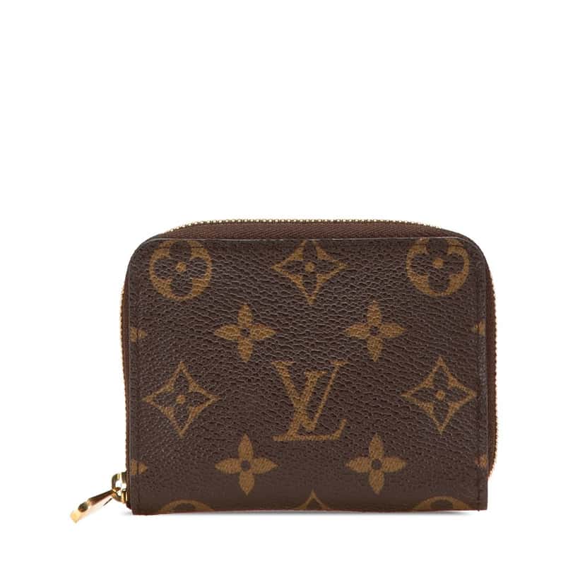 Louis Vuitton Monogram Zippy Coin Purse Brown Canvas Good condition - Front View