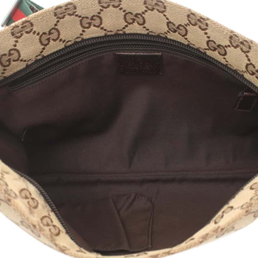 Gucci GG Canvas Web Crossbody Brown Canvas Good condition - Inside View