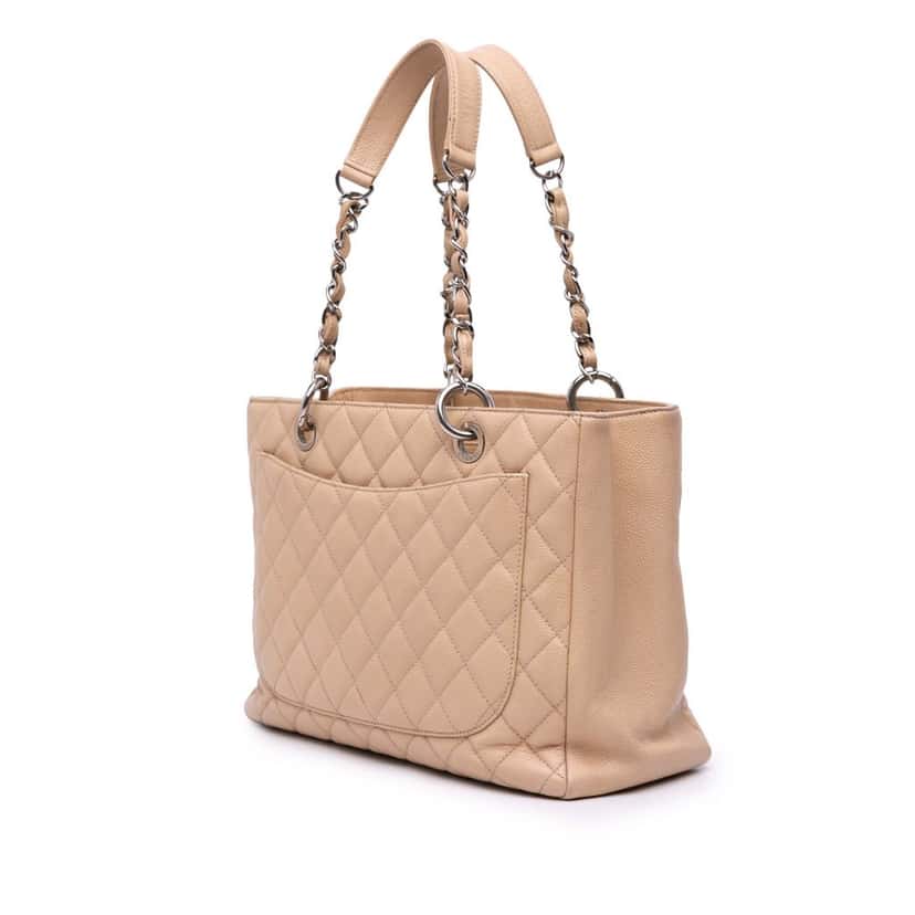 Chanel Caviar Grand Shopping Tote Brown Leather Good condition - Back View