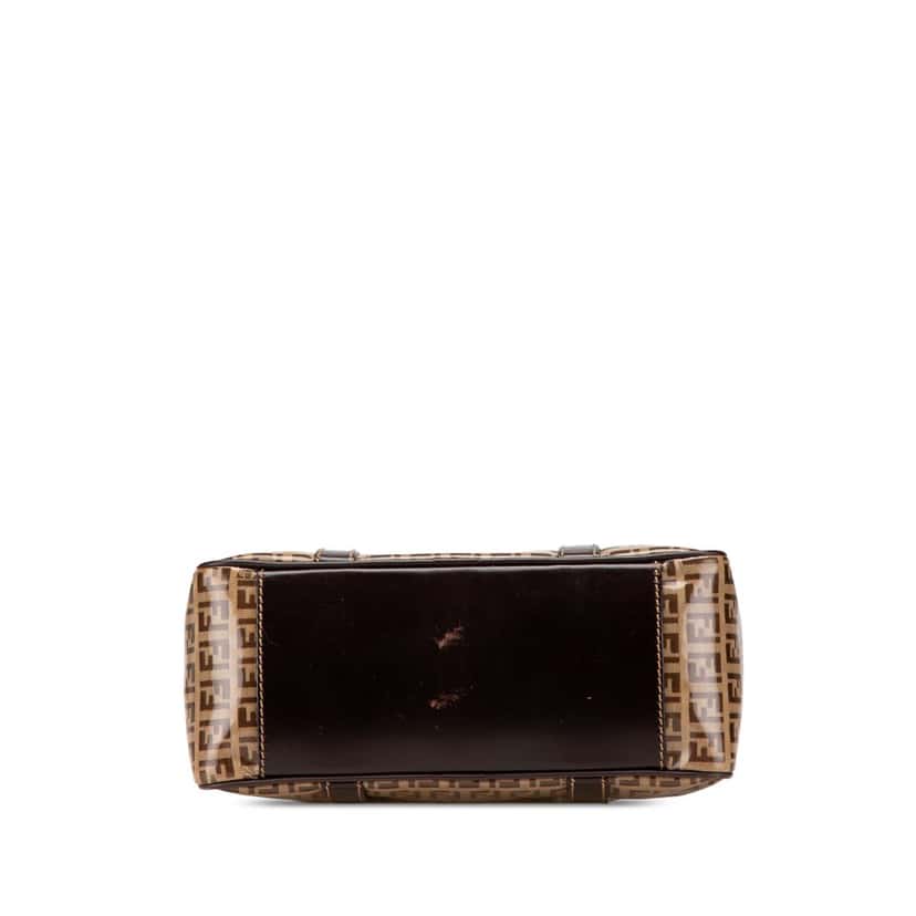 Fendi Zucchino Crystal Handbag Brown Canvas Good condition - Inside View