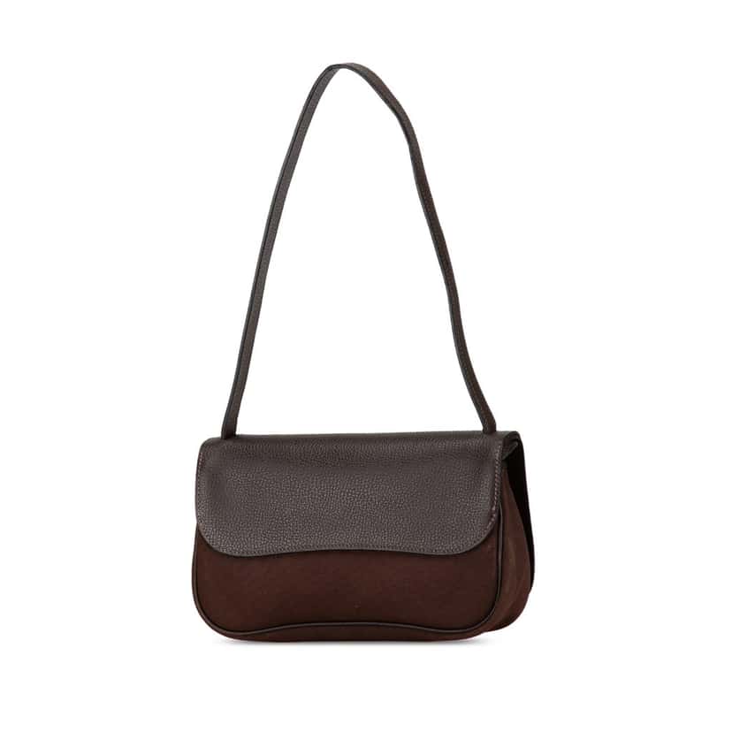 Hermès Vache Liege and Toile Sac Colorado PM Brown Leather Good condition - Back View