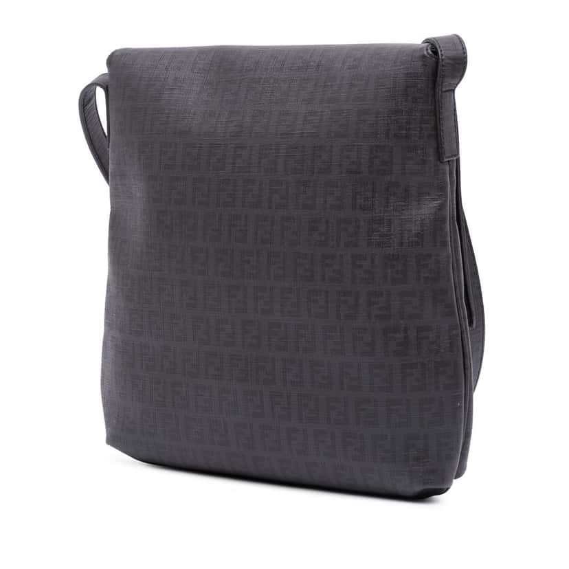 Fendi Zucchino Spalmati Crossbody Black Canvas Good condition - Back View