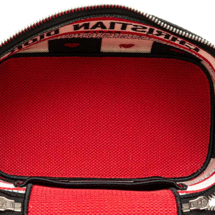 Dior Small Canvas Embroidered D Royaume d Amour Diortravel Vanity Case White Canvas Good condition - Model View