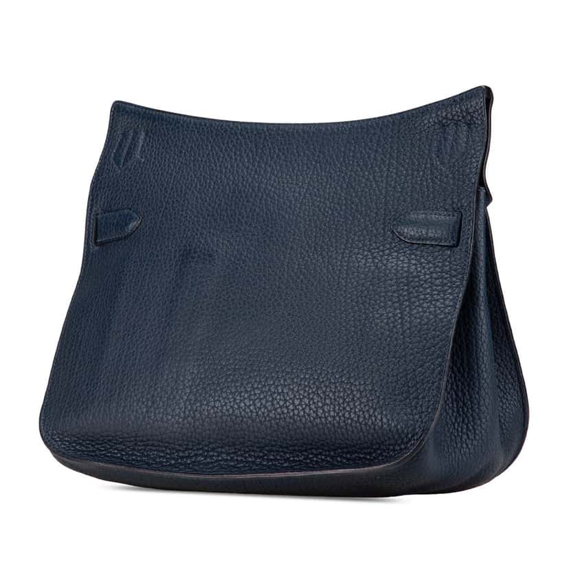 Hermès Fjord Jypsiere 31 Blue Leather Good condition - Back View