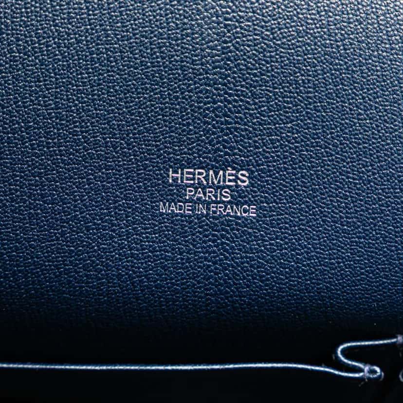 Hermès Fjord Jypsiere 31 Blue Leather Good condition - Box View
