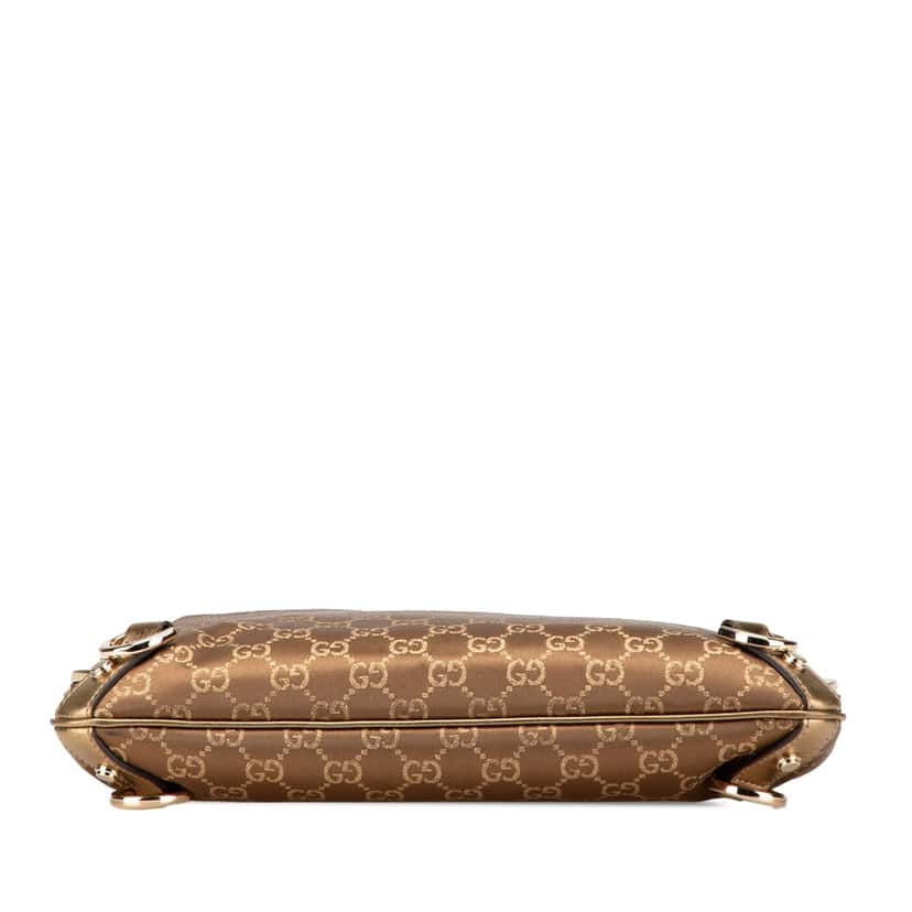 Gucci GG Satin Abbey D Ring Crossbody Brown Satin Good condition - Inside View