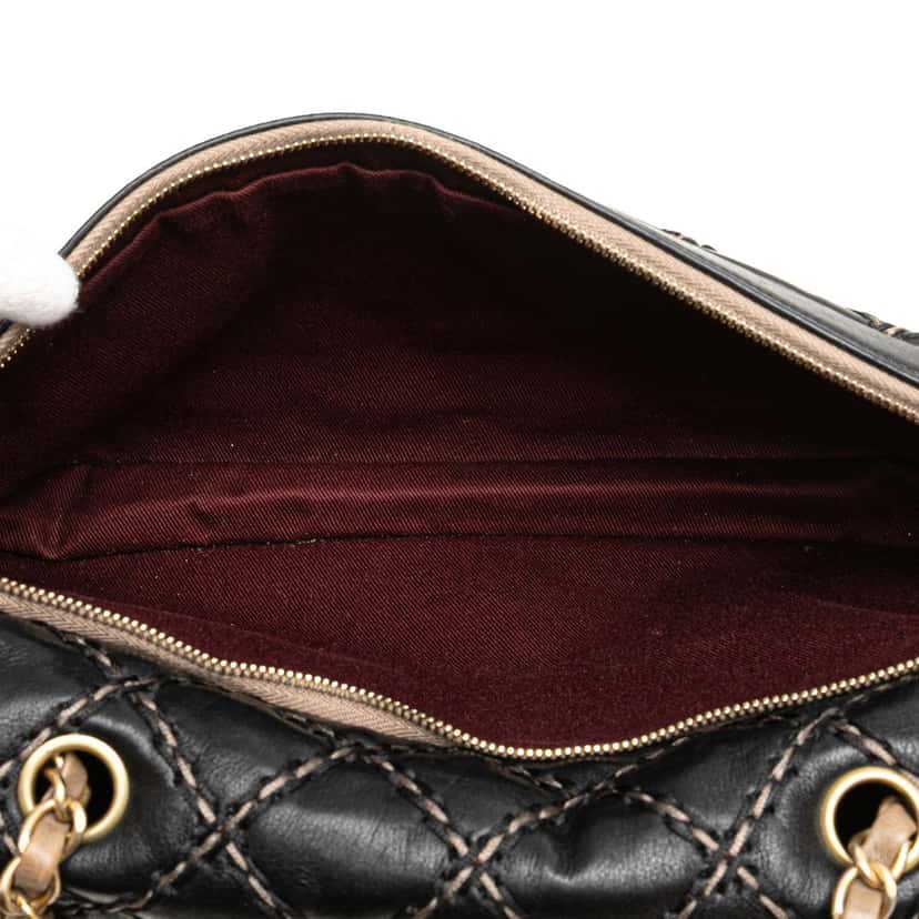 Chanel Paris Dallas Quilted Calfskin Chic Stitch Flap Black Leather Good condition - Box View