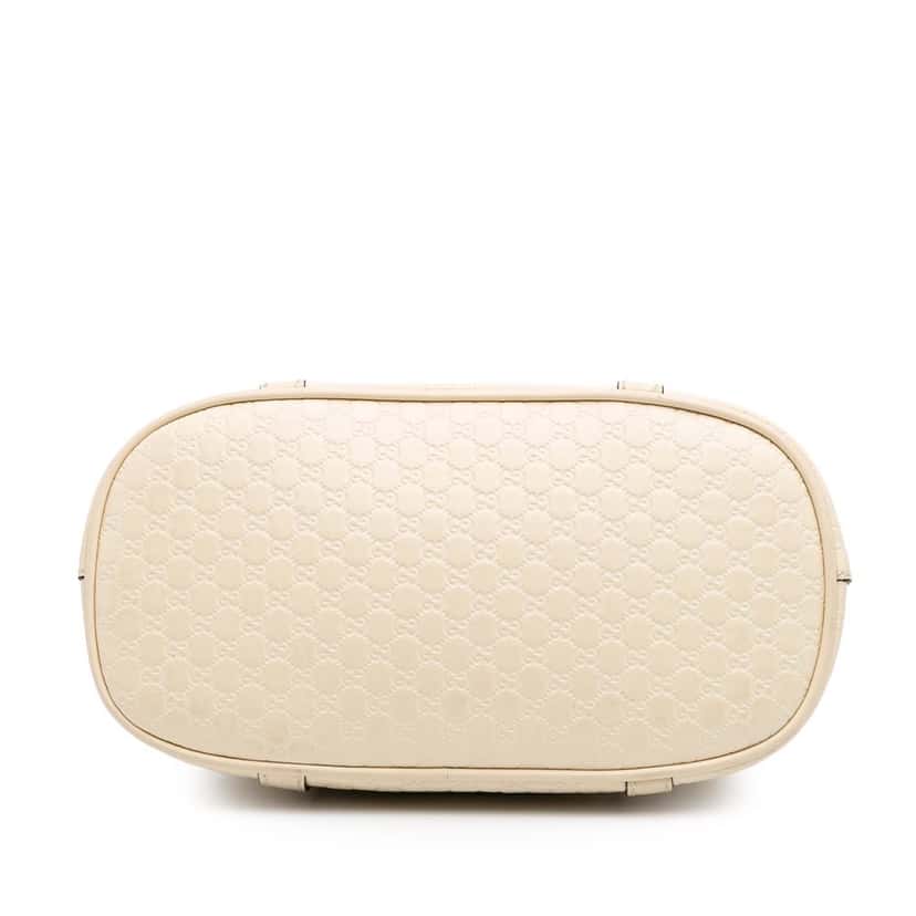 Gucci Mini Microguccissima Dome Satchel White Leather Good condition - Inside View