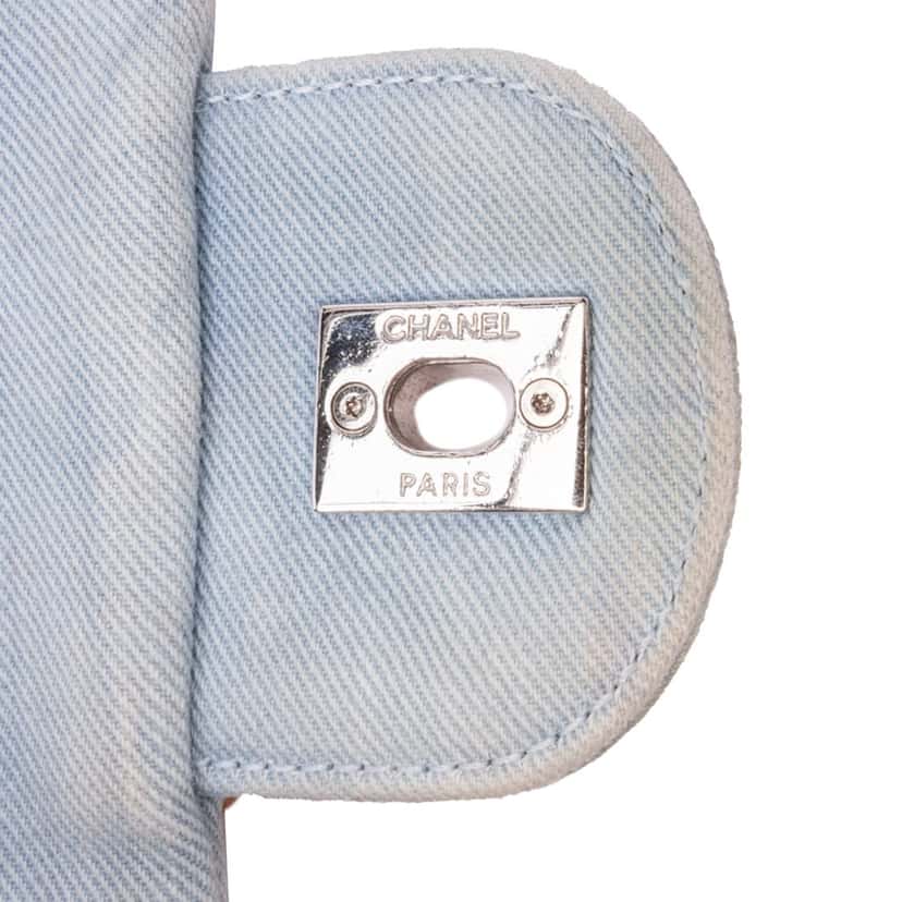 Chanel Jumbo Denim Canebiers Net Flap Blue Denim Good condition - Box View