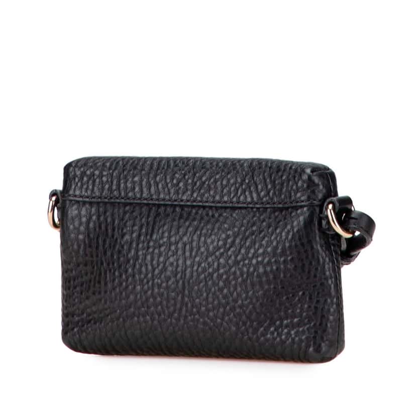 Burberry Mini Grainy Calfskin Rossett Crossbody Black Leather Good condition - Back View