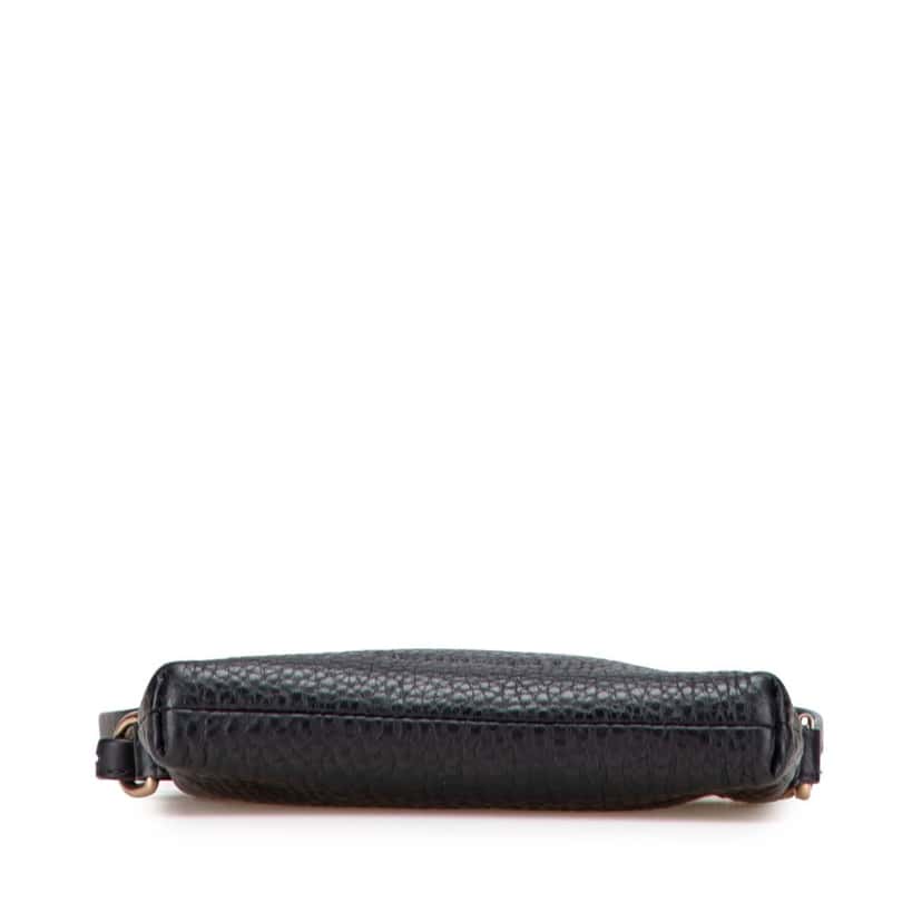 Burberry Mini Grainy Calfskin Rossett Crossbody Black Leather Good condition - Inside View