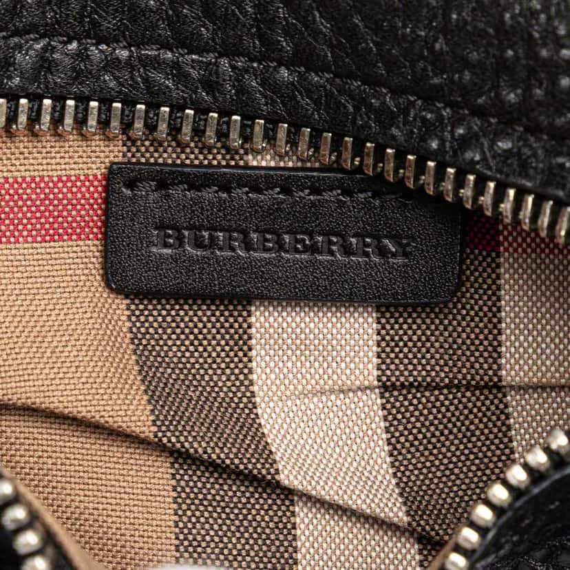 Burberry Mini Grainy Calfskin Rossett Crossbody Black Leather Good condition - Box View