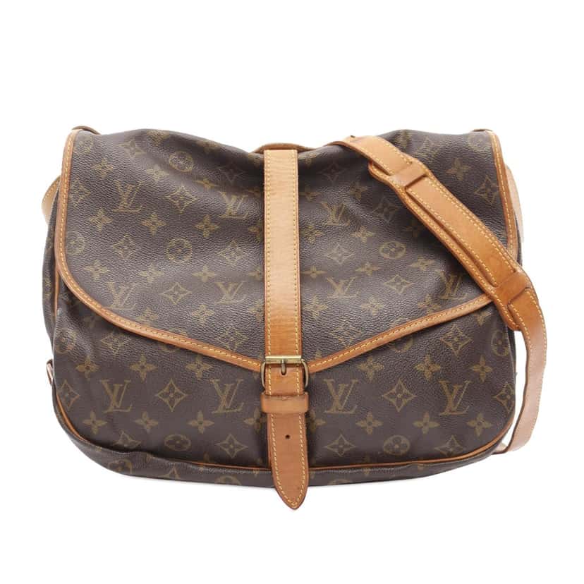 Louis Vuitton Monogram Saumur 35 Brown Canvas Good condition - Front View