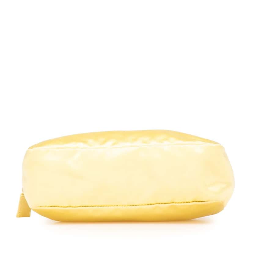 Prada Raso Cosmetic Pouch Yellow Satin Good condition - Inside View
