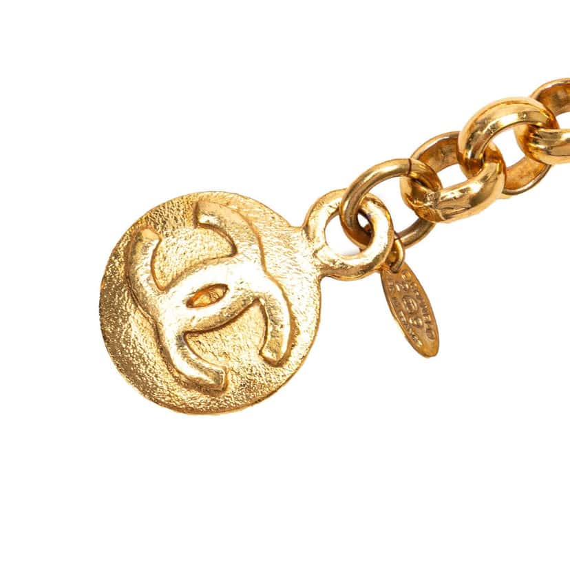 Chanel Gold Plated Medallion Chain Belt Gold Metal Good condition - Back View