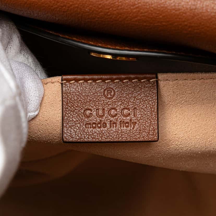 Gucci Small Leather Bamboo Diana Satchel Brown Leather Good condition - Box View