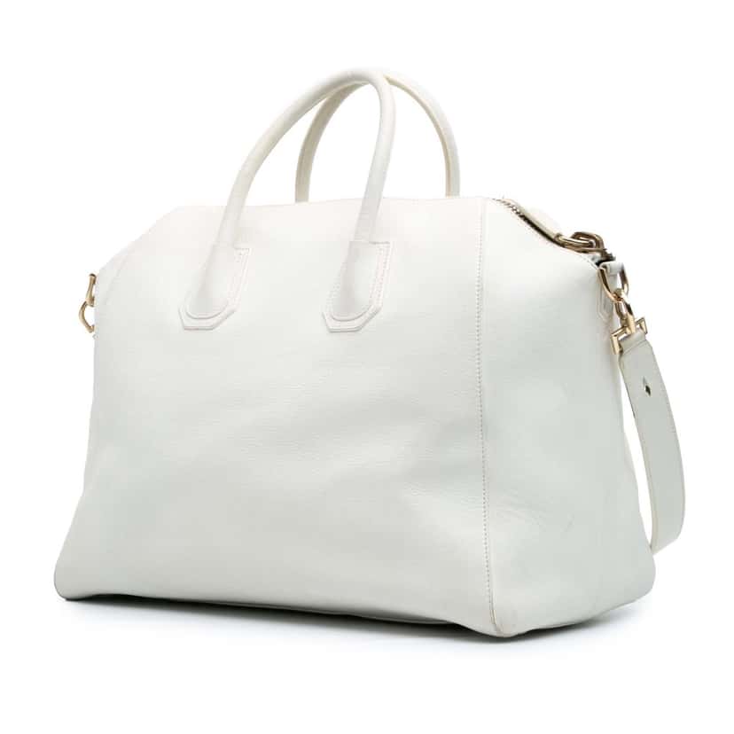 Givenchy Large Leather Antigona Satchel White Leather Good condition - Back View