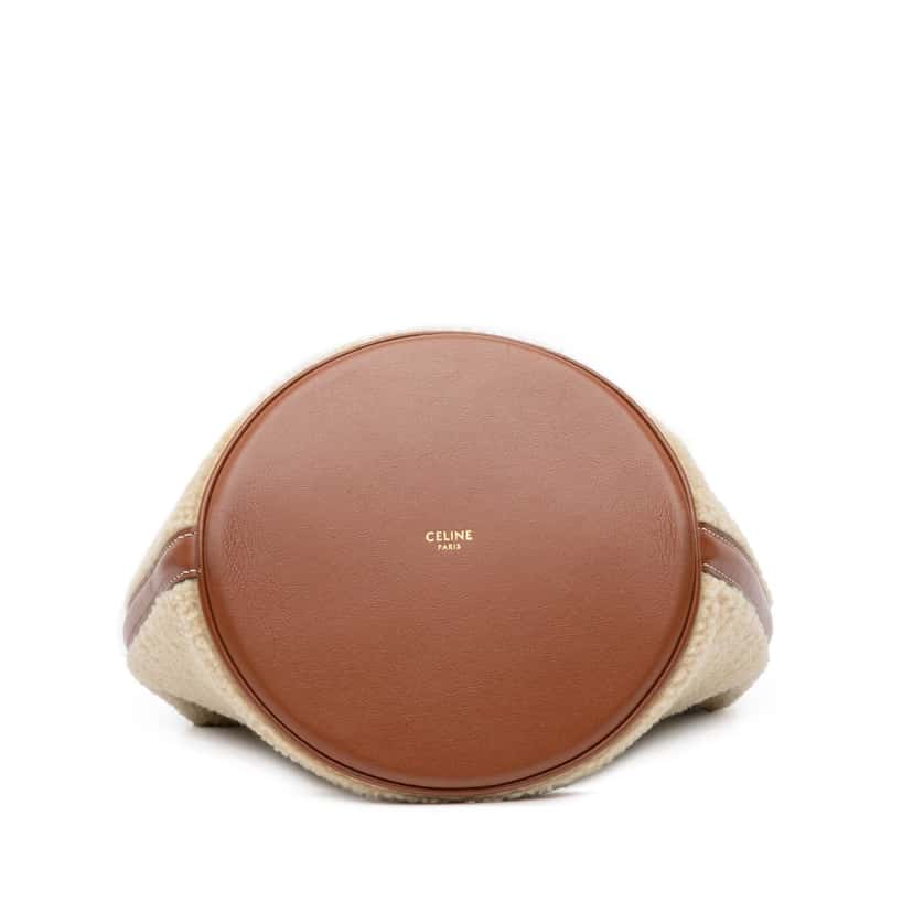 Celine Shearling Bucket 16 Brown Good condition - Inside View