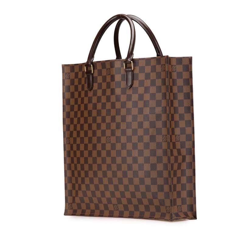 Louis Vuitton Damier Ebene Sac Plat Brown Canvas Good condition - Back View