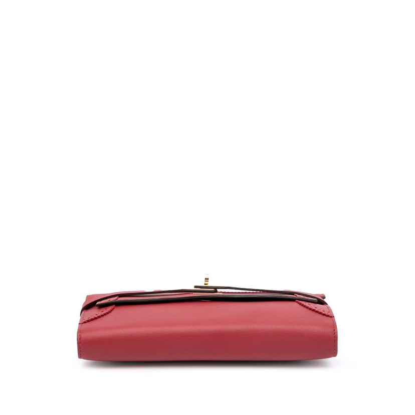 Hermès Swift Ghillies Kelly Longue Wallet Red Leather Good condition - Inside View