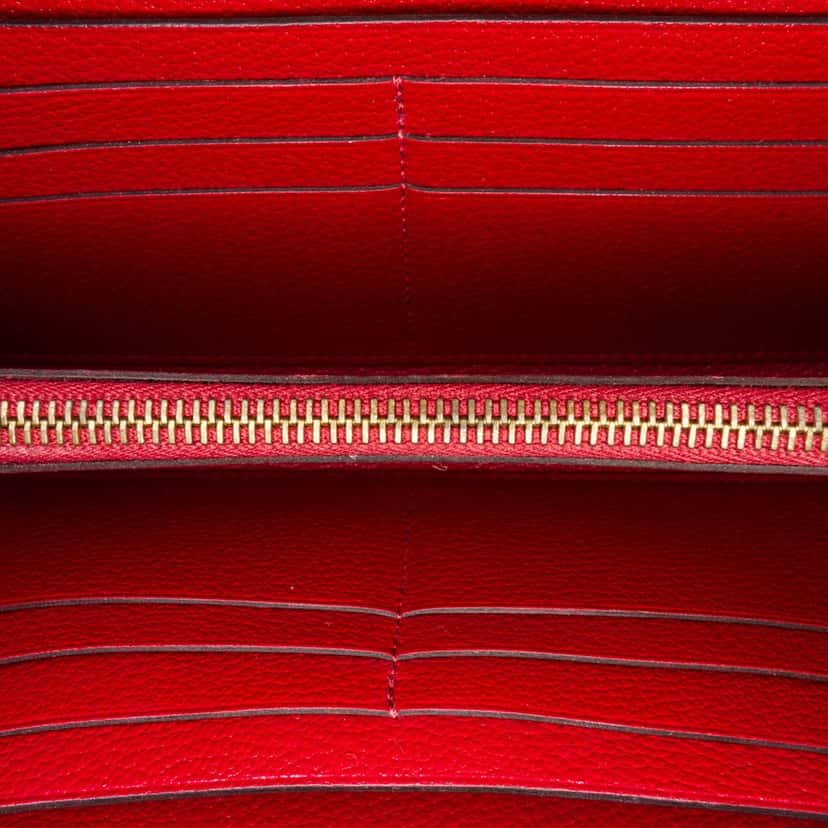 Hermès Swift Ghillies Kelly Longue Wallet Red Leather Good condition - Model View